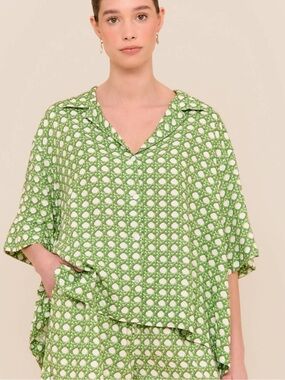 Piyama Lounge Set - Rattan Green Pajama set
